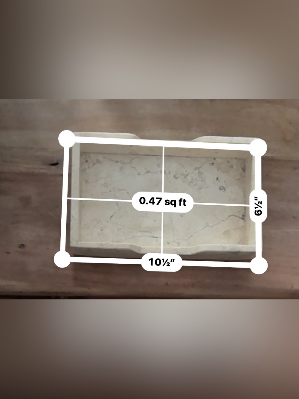 Heavy Natural Stone Tray/Vanity Organizer - Picture 4 of 11